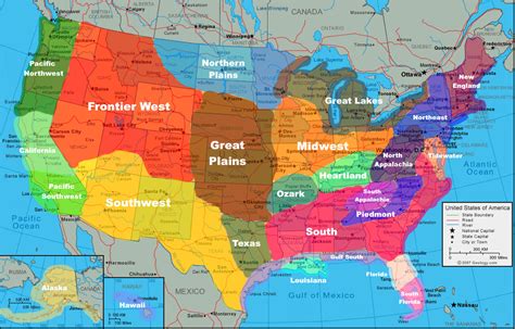 Regions of the United States | United states map, United states, Region