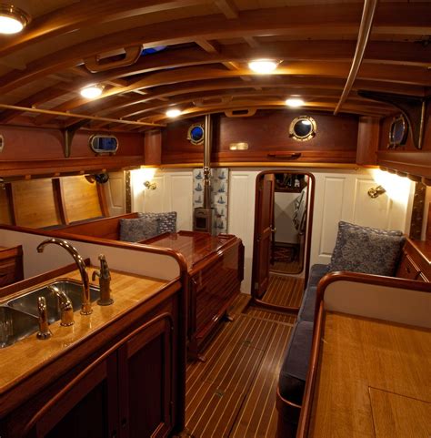 Marjorie - Stephens Waring Yacht Design | Sailboat interior, Boat interior design, Wood boat ...