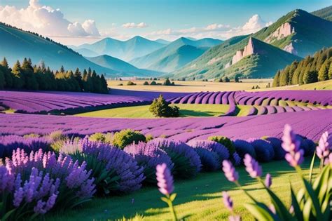 Premium AI Image | A field of lavender in provence