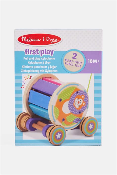 Buy Melissa and Doug pull and play xylophone blue combo Online | Brands For Less