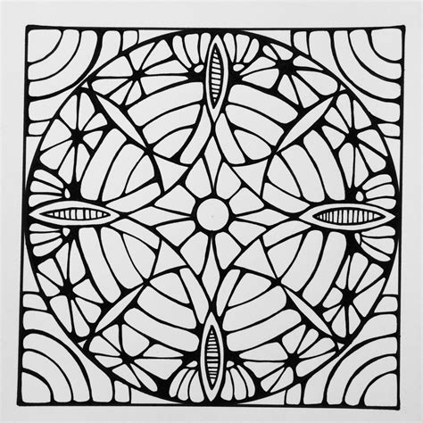 Samdala_010 Square Mandala design to color by MandalaShambala