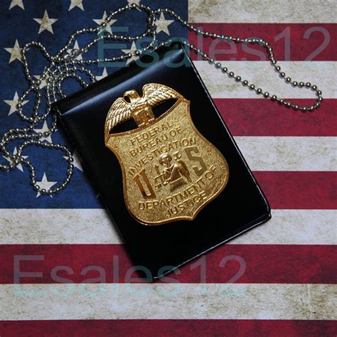 USA FBI Federal Officer Special Agent Badge Card ID Cards Holder Fun ...