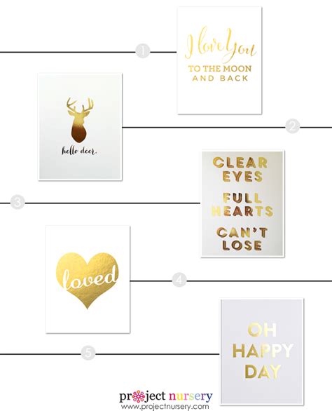 Gold Foil Art Trend - Project Nursery