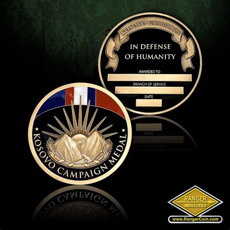 Kosovo Campaign Medal Coin – Engravable – Ranger Coin Store