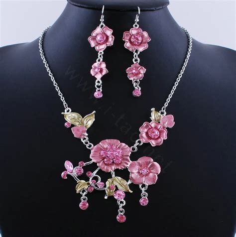 Buy Wholesale Wholesale Vintage Wedding Bridal Jewelry Alloy Tassel Flower Pink Rhinestone ...