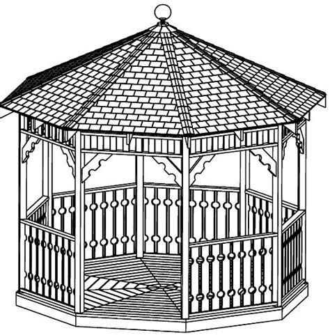 Custom Gazebo Plans, 12ft Octagon, gazebo blueprints [SSP-DL-GZ12 ...