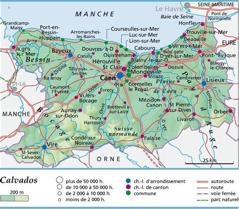 Calvados carte de France » Voyage - Carte - Plan