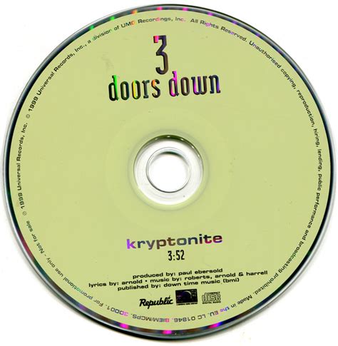 3 Doors Down – Kryptonite (2000, CD) - Discogs