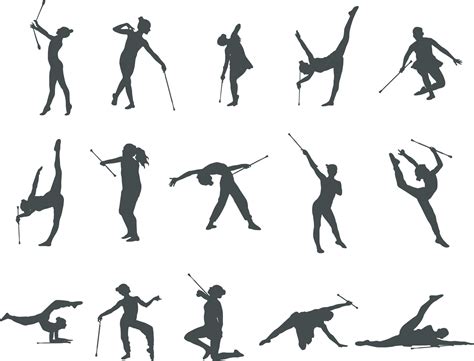 Baton Twirling Silhouette, Twirling Svg, Sport Baton Silhouette 21182865 Vector Art at Vecteezy