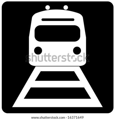 Black Silhouette Illustration Front Train Stock Vector 16187044 - Shutterstock