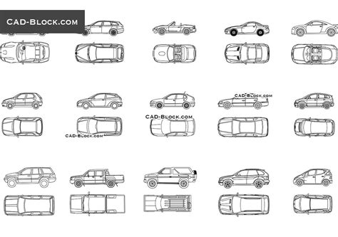 Cars elevation CAD block