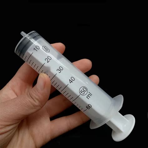 50ml Plastic Disposable Injector Animal Syringe Bird Syringe Lab Measuring Pet Feeder Tool ...