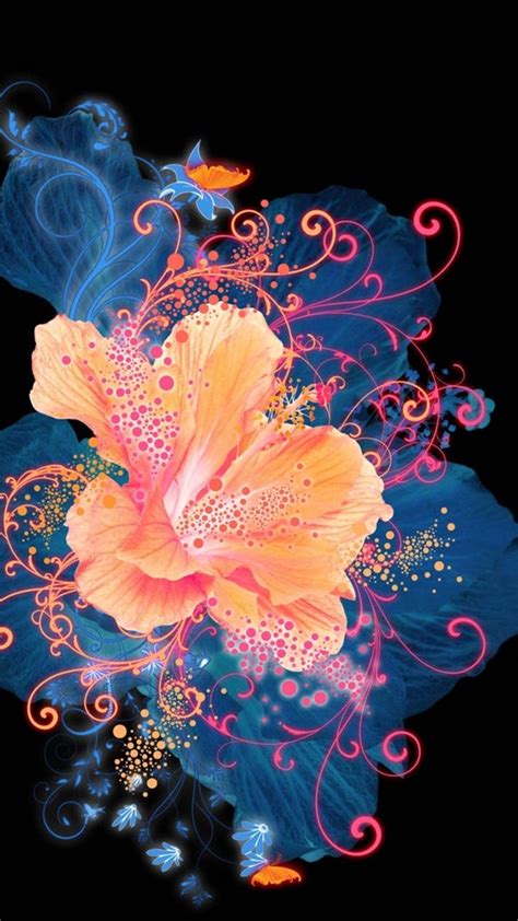 Neon Flowers Wallpapers - Top Free Neon Flowers Backgrounds - WallpaperAccess