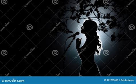 Singer As a Silhouette Illustration - Beautiful Wallpaper Stock ...