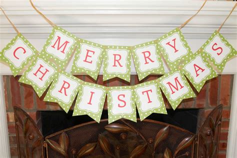 Merry Christmas Banner Free Printable