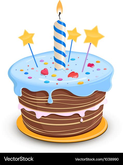 Happy birthday cake Royalty Free Vector Image - VectorStock