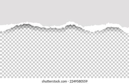 White Ripped Paper Transparent Background Stock Illustration 2249580559 ...