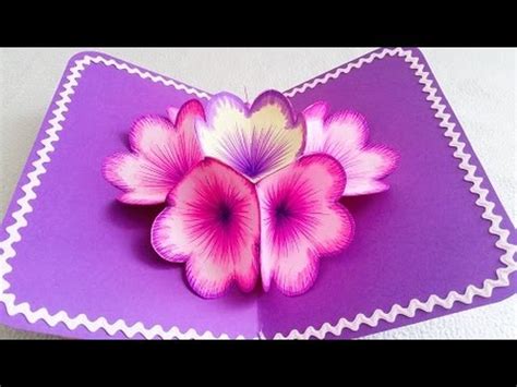 How To Make Pop Up Flower Card Step By | Best Flower Site