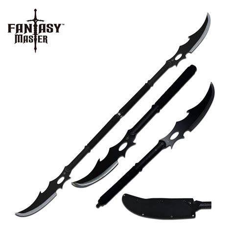 Combat Naginata Double Bladed Fighting Stick Sword-1P2-FMT-0