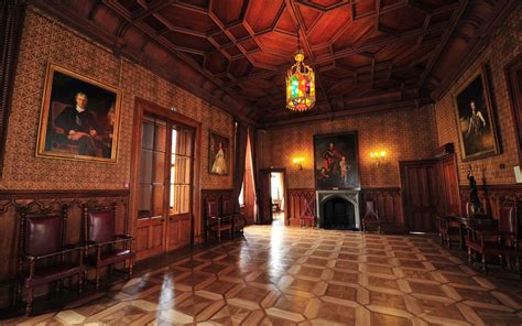 interior, Room, Indoors, Painting, Wooden surface, Ancient, Door, Chandeliers, Castle, Crimea ...