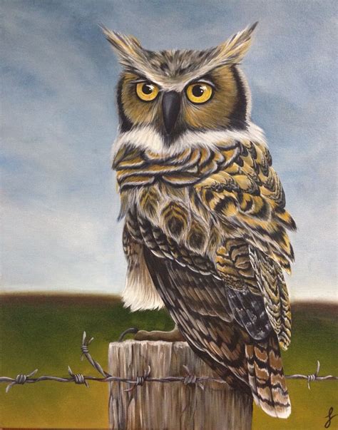 Acrylic Painting Of Owls - Beginner Painting