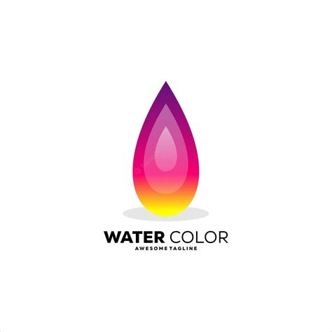 Premium Vector | Water color logo design colorful