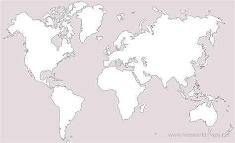 High Resolution Blank Map Of The World - United States Map