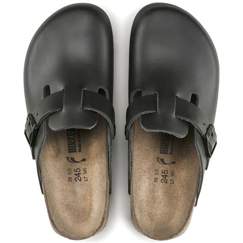 Birkenstock Boston Super Grip Leather Clog - Black | Garmentory