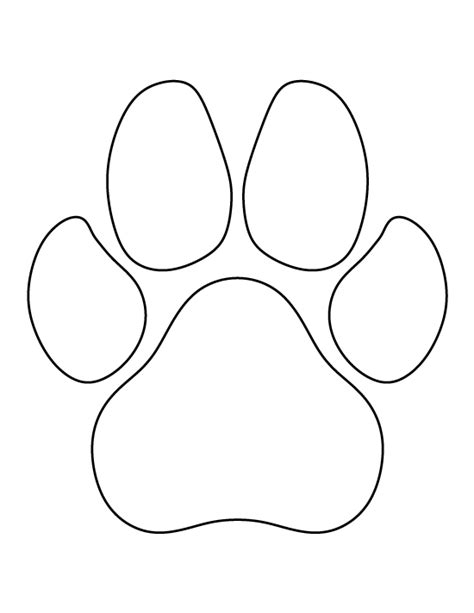 Printable Dog Paw Print Template