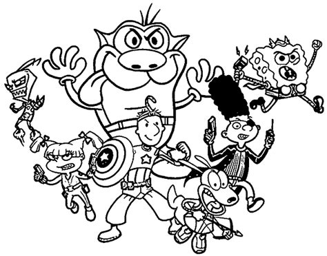 Nickelodeon Characters Coloring Pages – ColoringMe.com