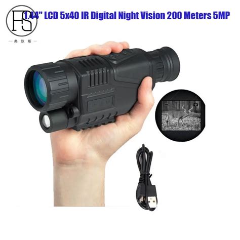 5X40 Digital Night Vision Monocular Night Vision Hunting Scope Night ...