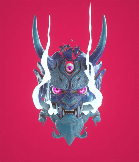 ArtStation - ONI MASK., David González | Oni mask, David gonzalez, Samurai art