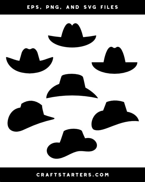 Simple Cowboy Hat Silhouette Clip Art