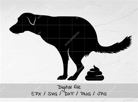 Dog Poop Svg, No Dog Pooping Svg, Pooping Dog Silhouette, Clean Up Dog ...