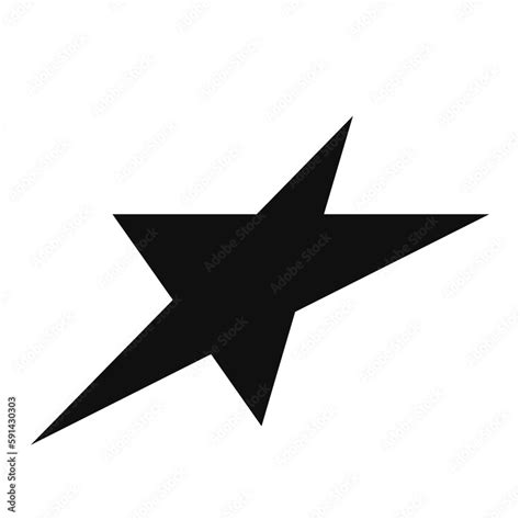 Futuristic Y2K star black and white star Stock Vector | Adobe Stock