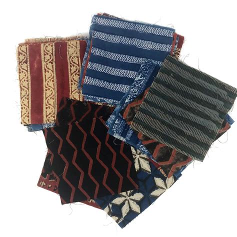 Anokhi Hand Block Printed Fabric Swatches Bundle of 10 - Etsy