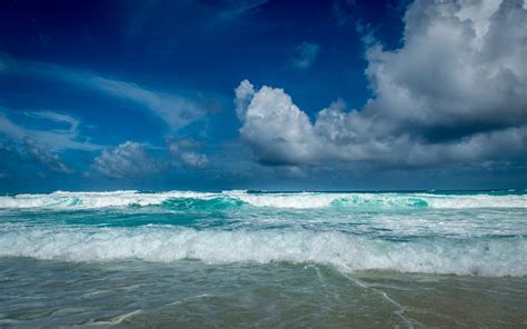 nature, Landscape, Sea, Beach, Waves, Clouds, Sky, Seychelles, Island ...