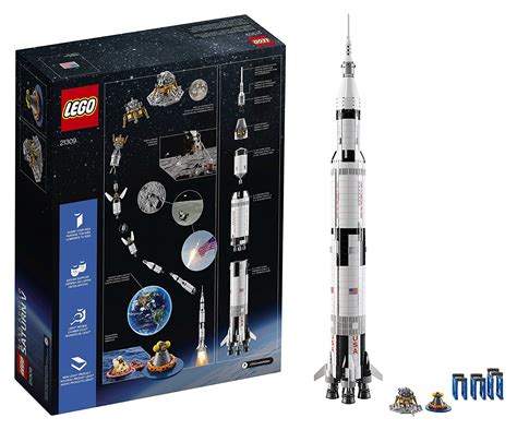 NASA Apollo Saturn V Rocket Lego Kit - Over 1 Meter High