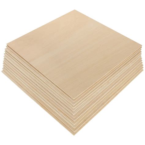 Buy 12 Pack 11.8 × 11.8 Inch Basswood Sheets Thin Wood Sheets Plywood Board Basswood Sheets 1/8 ...