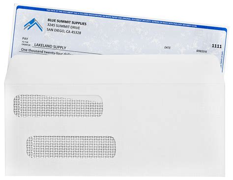 500 Self Seal Double Window Security Envelopes - Designed for ...