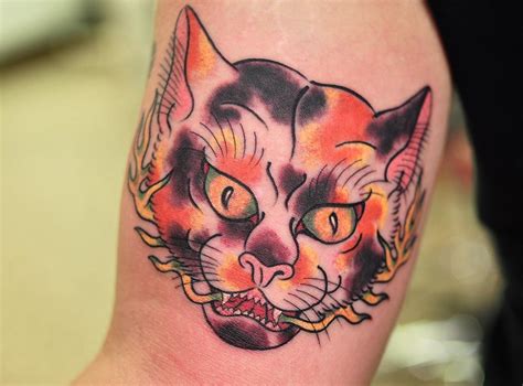 Bakeneko Yokai Tattoo - Lachie Grenfell – Vic Market Tattoo