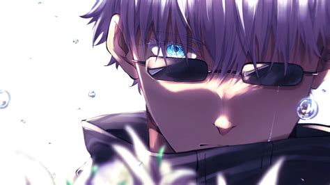 Gojo Purple Technique Wallpaper - Blue Eyes Purple Hair Satoru Gojo Sunglasses Hd Jujutsu Kaisen ...