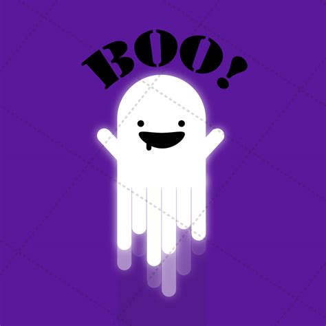 Boo! Halloween Ghost - Vector Image - Lena Design