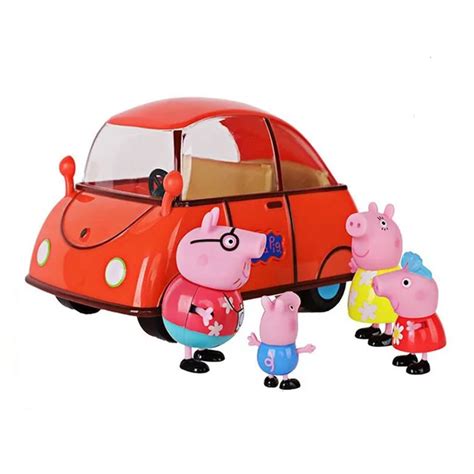 New Genuine PEPPA PIG Happy family car children's doll playset Family car suit Children's ...