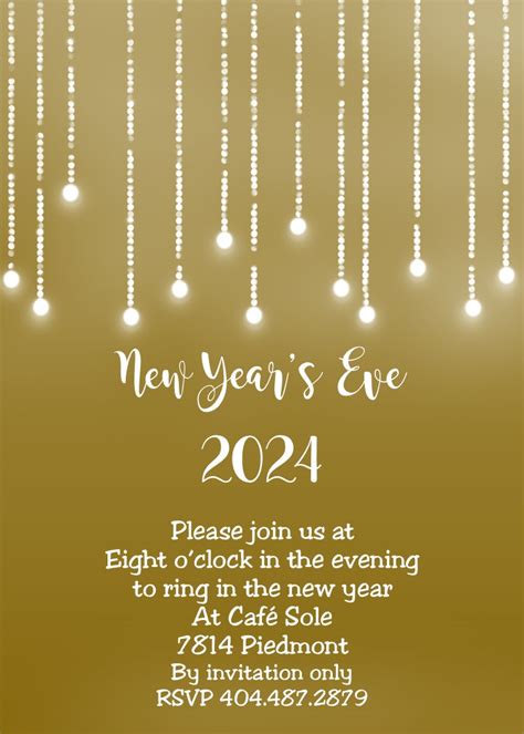 New Year's Eve Party Invitations 2025