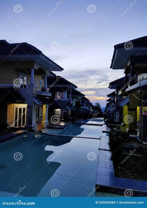 Morning View, with a Little Sunrise at Villa Puncak Bogor Stock Photo - Image of view, sunrise ...