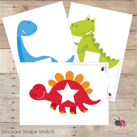 +Dinosaur+Shape+Matching+Printable Dinosaur Lesson, Dinosaur Theme Preschool, Dinosaur ...