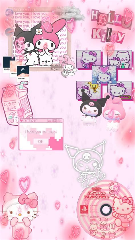 Hello Kitty Aesthetic Collage Wallpaper