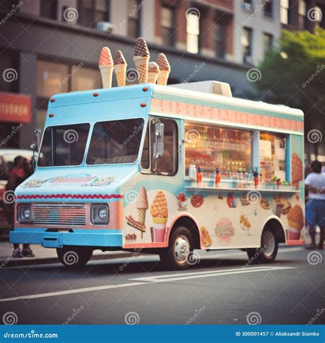 A food truck on the street stock image. Image of summer - 300001457