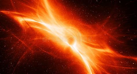 Fiery Glowing Interstellar Plasma Field in Deep Space Stock Illustration - Illustration of ...